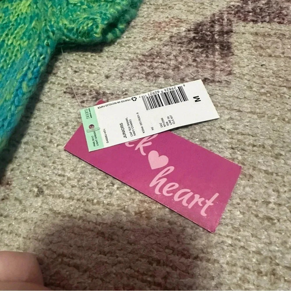 NWT Y2K deadstock Blue & green sweater with belt size medium - Picture 5 of 13